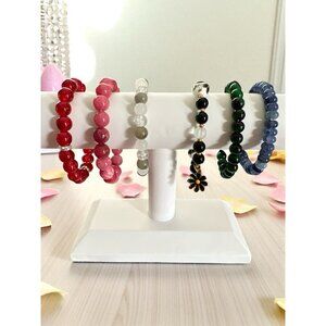 Stretch Beaded Bracelets-Lot of 6-Multicolor-Assorted Bead Types